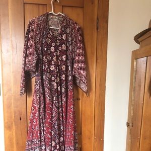 Vintage Indian hand-block festival dress cotton